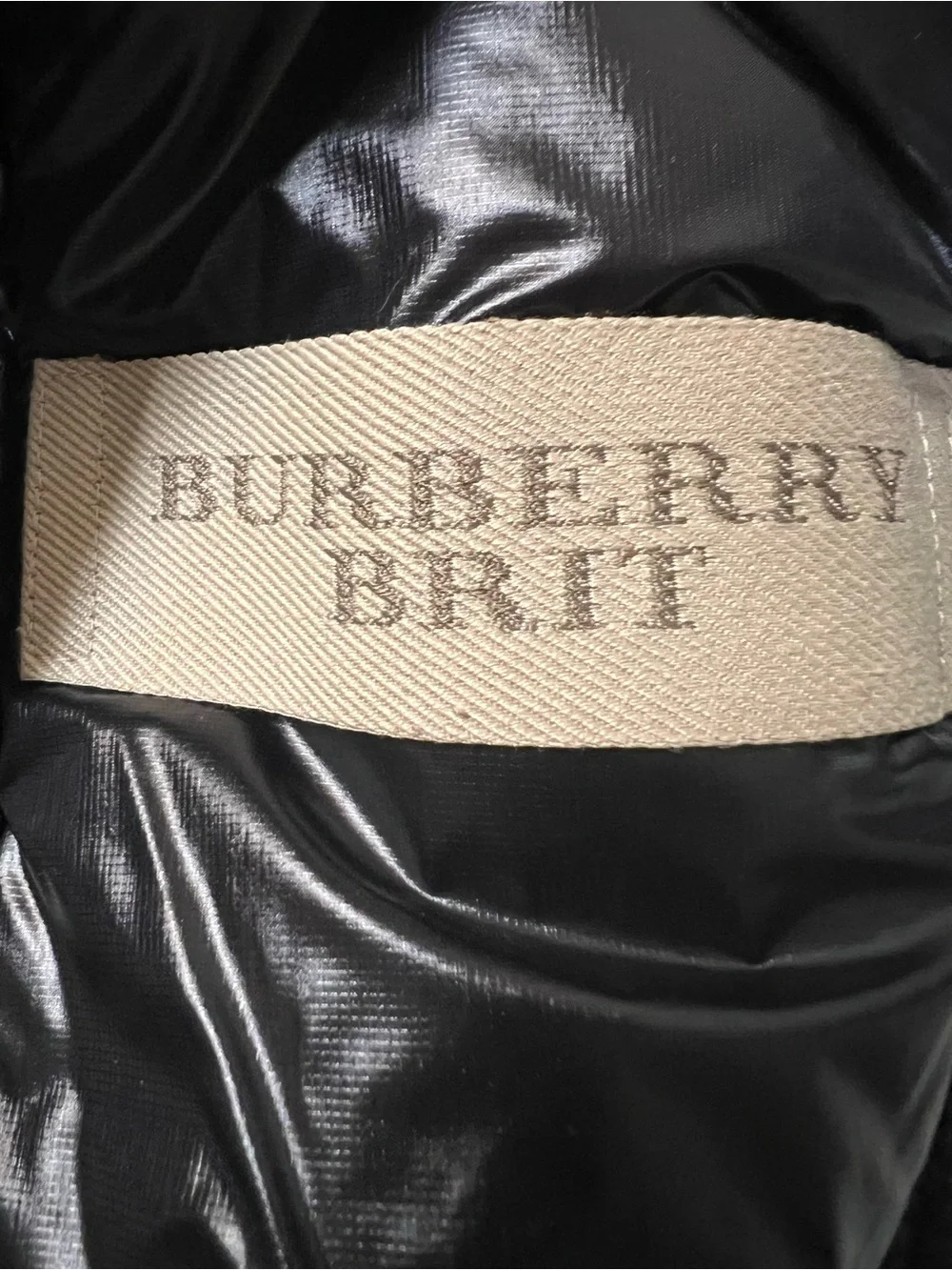 Burberry Womens Quilted Black Moto Jacket, size 12
